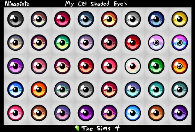 Sims 4 Cel Shaded Eyes DR by Ninapieta at Mod The Sims