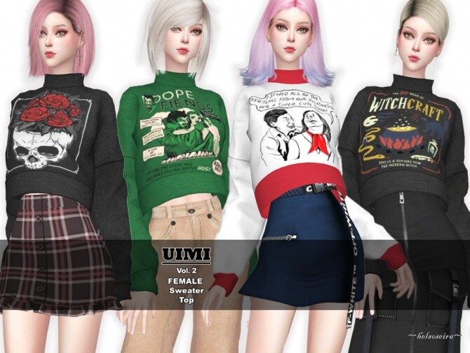 Sims 4 UIMI Vol.2 Sweater by Helsoseira at TSR