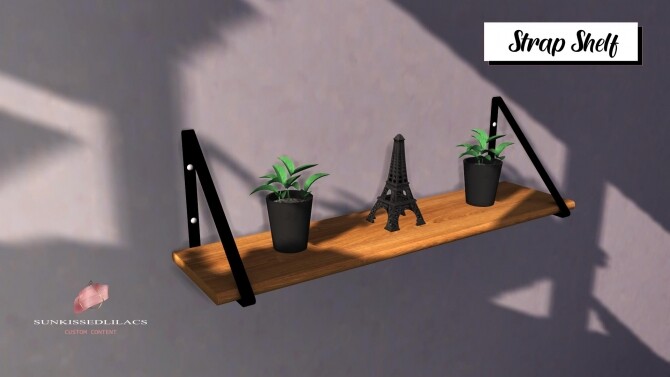 Sims 4 Strap Shelf at Sunkissedlilacs