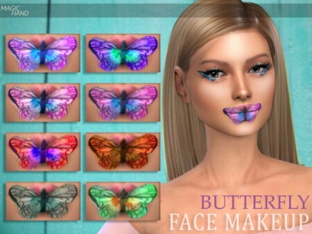 Butterfly Face Makeup by MagicHand at TSR