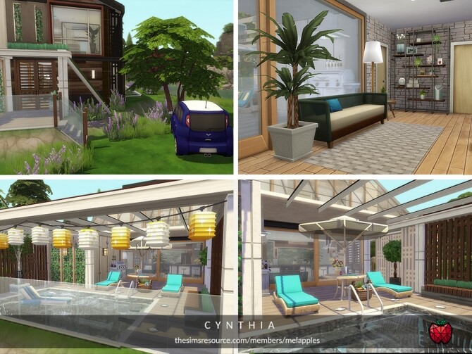 Sims 4 Cynthia small home by melapples at TSR