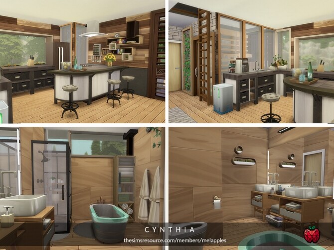 Sims 4 Cynthia small home by melapples at TSR