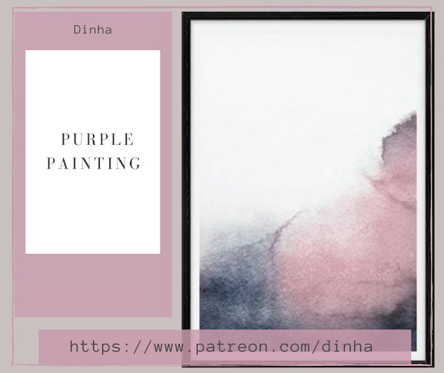 Sims 4 Purple Collection: 10 Walls + 3 Paintings at Dinha Gamer