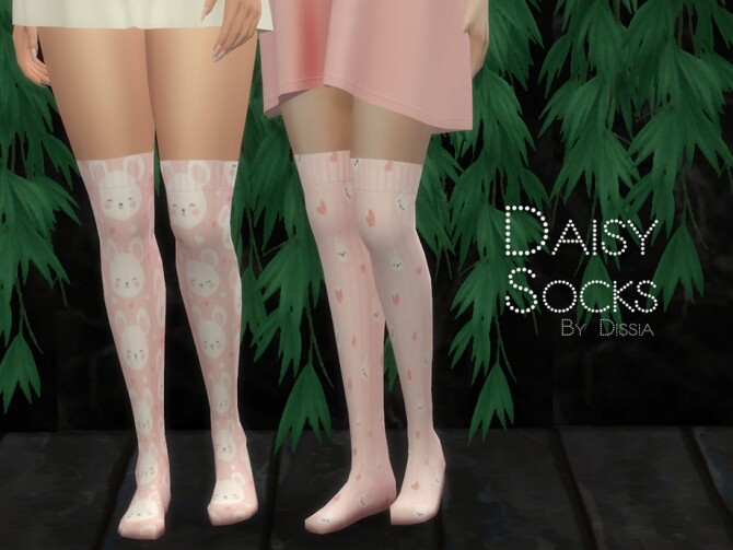 Sims 4 Daisy Socks by Dissia at TSR
