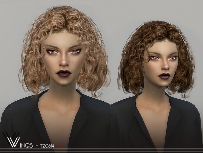Sims 4 WINGS TZ0814 hair by wingssims at TSR