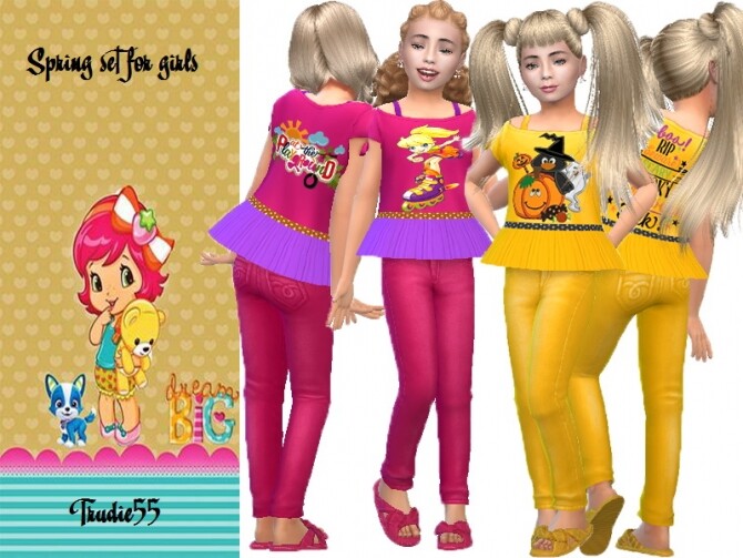 Sims 4 Spring set for girls by TrudieOpp at TSR
