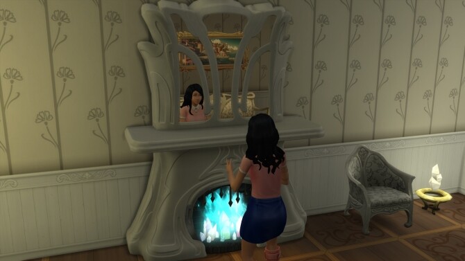 Sims 4 Functional ROM Fireplace Mirror by GuiSchilling19 at Mod The Sims