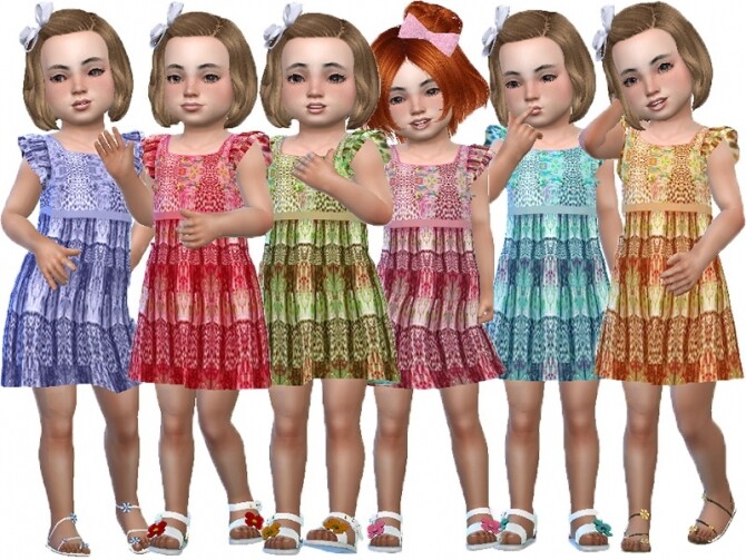 Sims 4 Kiki ruffle dress by TrudieOpp at TSR