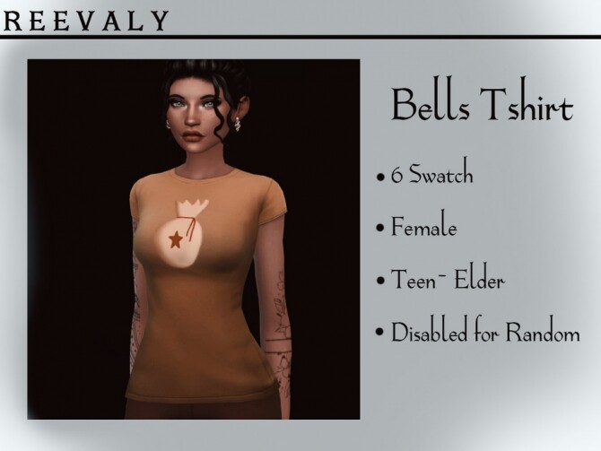 Sims 4 Bells T shirt by Reevaly at TSR