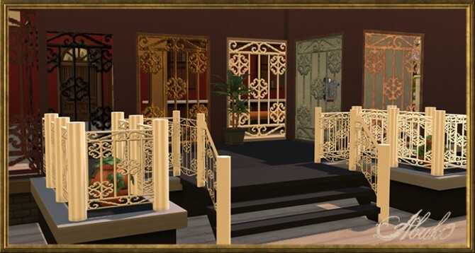 Sims 4 Pasari Iron: bed, dresser, window, rail, fence at Abuk0 Sims4