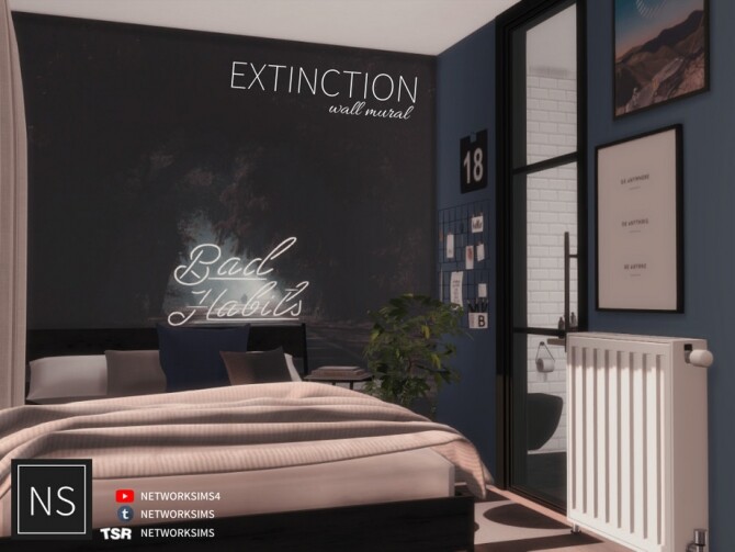 Sims 4 Extinction Wall Mural by Networksims at TSR