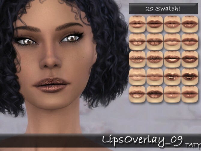 Sims 4 Lips Overlay 09 by tatygagg at TSR
