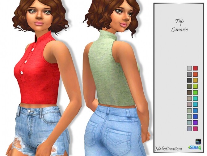 Sims 4 Top Lunarie by MahoCreations at TSR