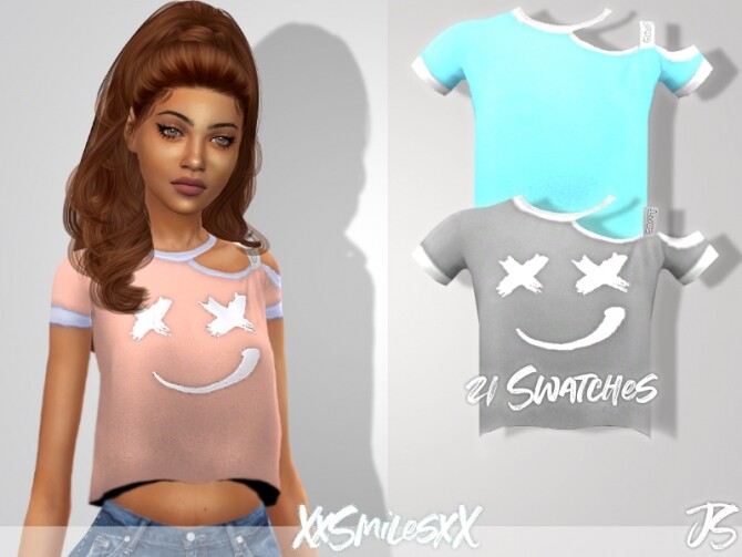 Sims 4 XxSmilesxX Crop top by JavaSims at TSR