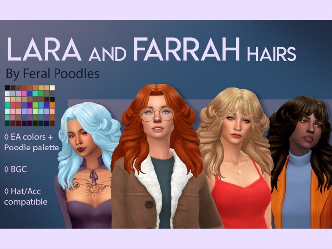 Sims 4 Lara Hair by feralpoodles at TSR