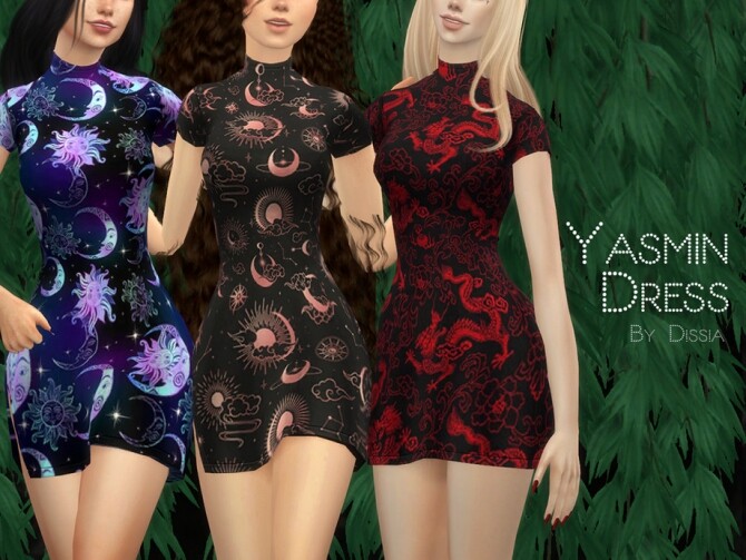 Sims 4 Yasmin Dress by Dissia at TSR