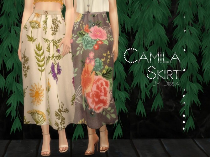 Sims 4 Camila Skirt by Dissia at TSR