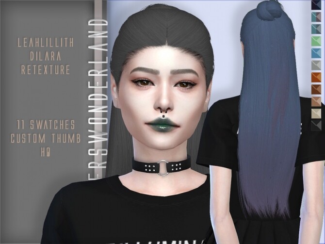 Leahlillith Dilara Hair Retexture by PlayersWonderland at TSR » Sims 4 ...