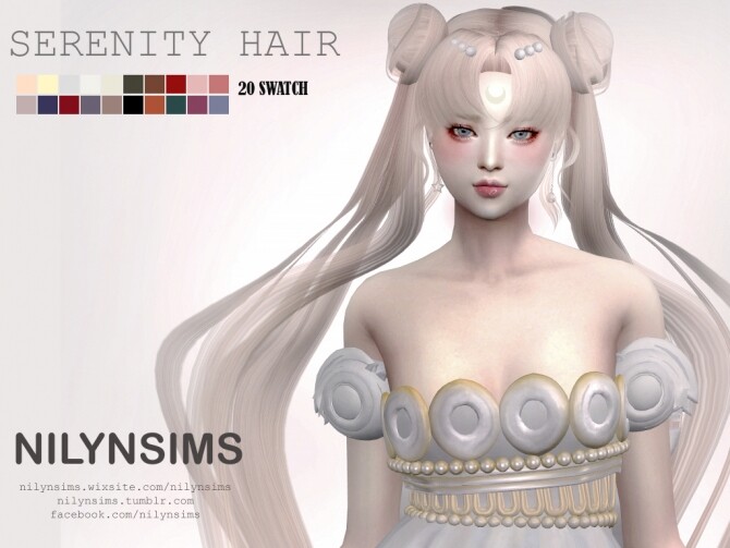 Sims 4 PRINCESS SERENITY HAIR at Nilyn Sims 4