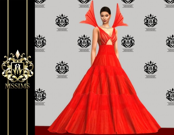 Sims 4 SPRING SUMMER 2019 GOWN at MSSIMS