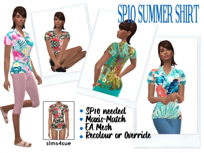 Sims 4 SP10 SUMMER SHIRT at Sims4Sue