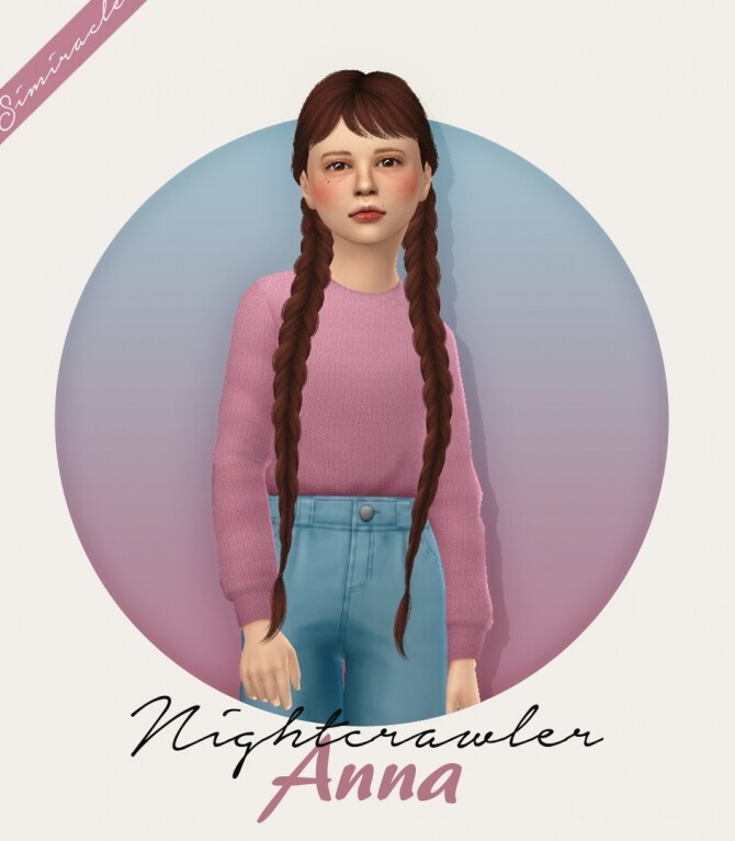 Sims 4 Nightcrawler Anna Hair Kids Version at Simiracle