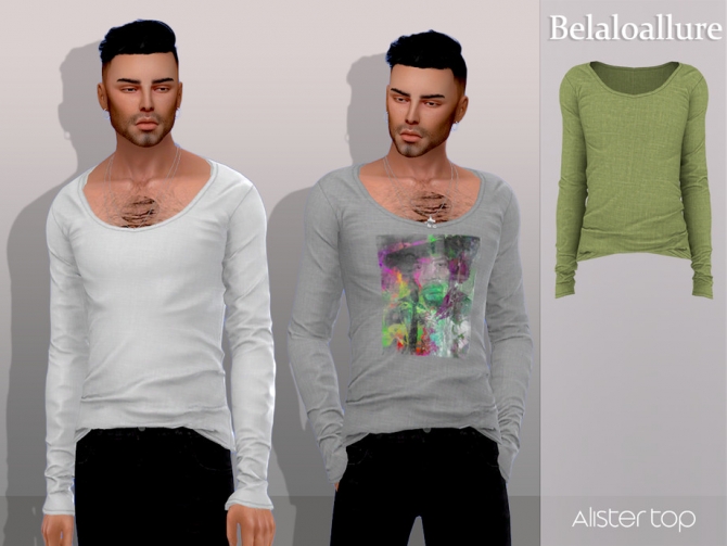 Belaloallure Alister top by belal1997 at TSR » Sims 4 Updates