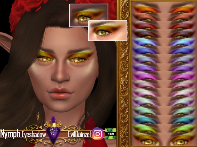 Sims 4 Nymph Eyeshadow by EvilQuinzel at TSR