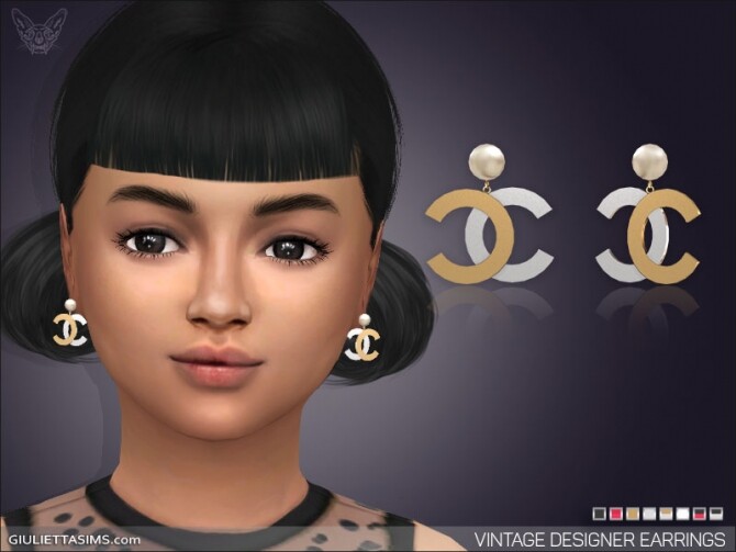 Sims 4 Vintage Pearl Designer Earrings For Kids at Giulietta