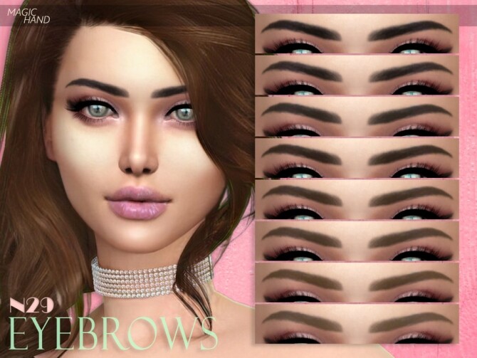 Sims 4 Eyebrows N29 by MagicHand at TSR