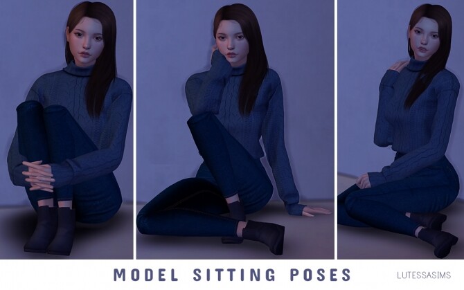 Sims 4 Model Sitting Poses at Lutessa