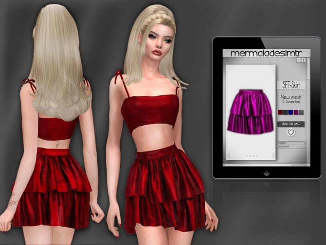 Sims 4 Set Skirt MC70 by mermaladesimtr at TSR