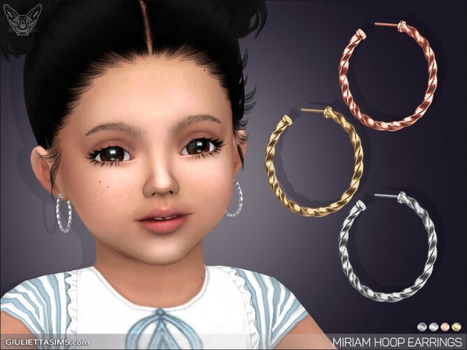 Sims 4 Miriam Hoop Earrings For Toddlers at Giulietta