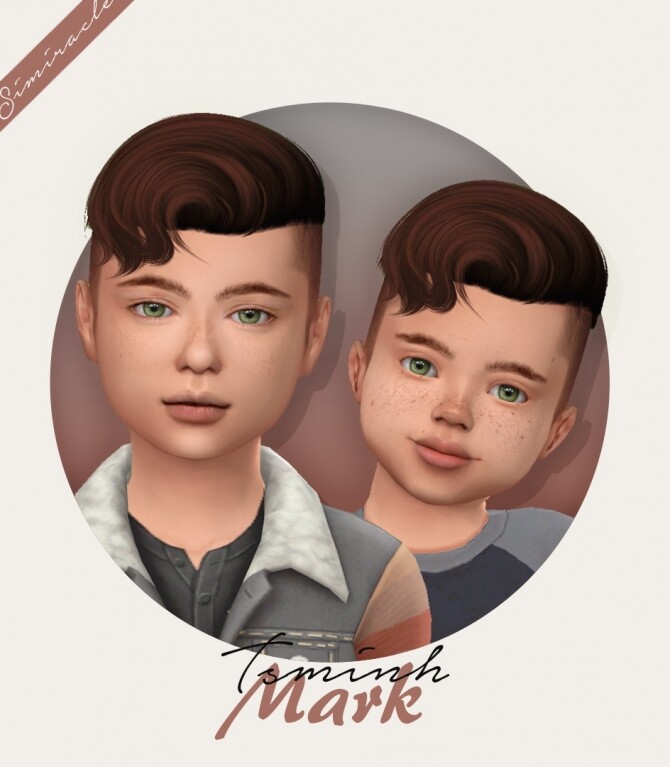 Sims 4 Tsminh Mark hair for kids and toddlers at Simiracle