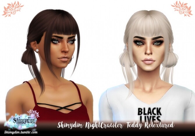 Sims 4 NightCrawler Teddy Hair Retexture Naturals + Unnaturals at Shimydim Sims