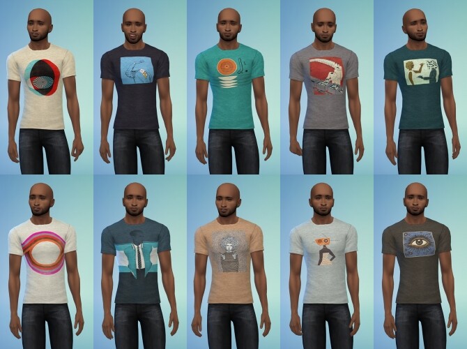 Sims 4 Doubleplusgood tees for two at b5Studio