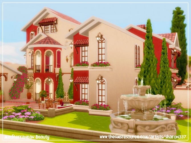 Sims 4 Mediterranean Beauty Home by sharon337 at TSR
