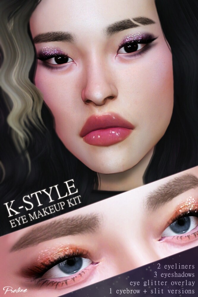 Sims 4 K STYLE Eye Makeup Kit at Praline Sims