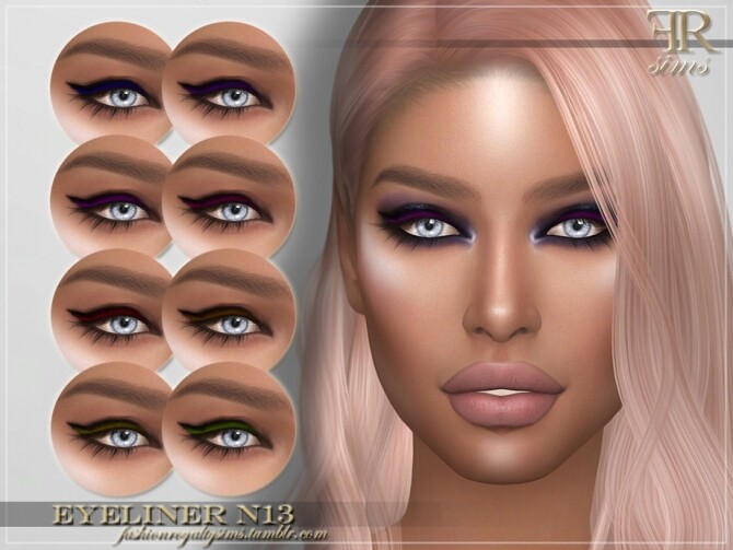 Sims 4 FRS Eyeliner N13 by FashionRoyaltySims at TSR
