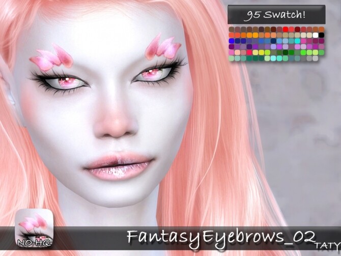 Sims 4 Fantasy Eyebrows 02 by tatygagg at TSR