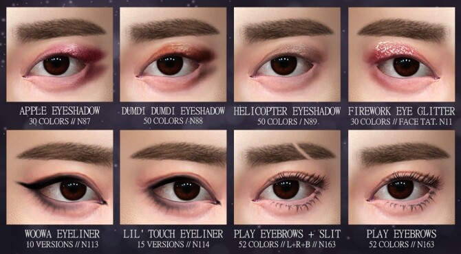 Sims 4 K STYLE Eye Makeup Kit at Praline Sims