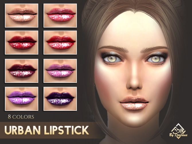 Urban Lipstick by Devirose at TSR » Sims 4 Updates