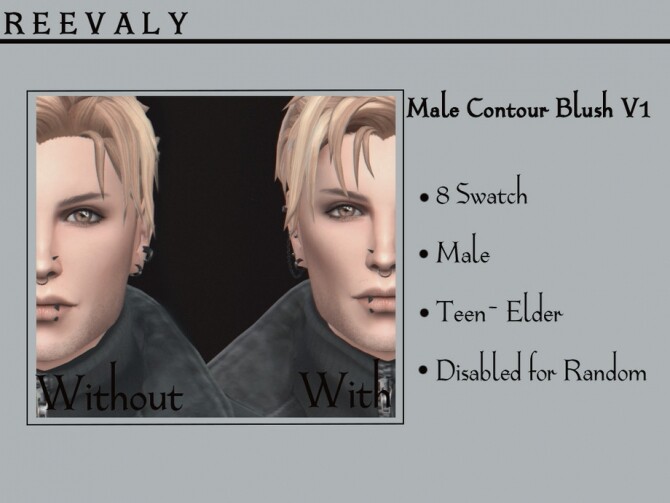 Sims 4 Male Contour Blush V1 by Reevaly at TSR