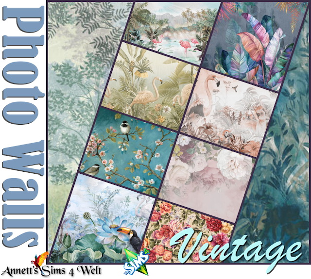 Sims 4 Vintage Photo Walls at Annett’s Sims 4 Welt