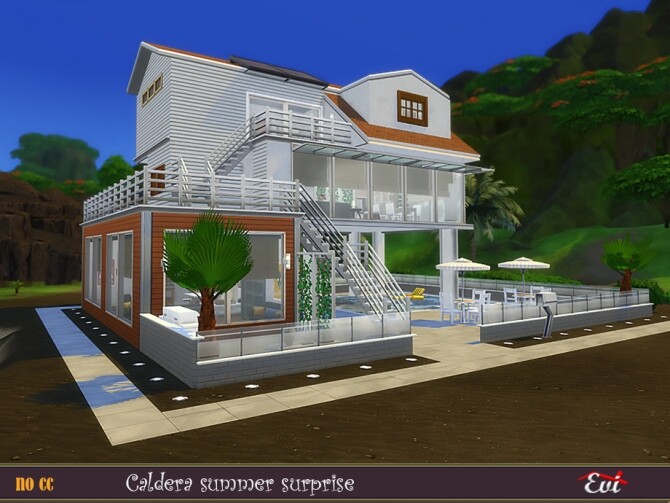 Sims 4 Caldera summer surprise house by evi at TSR