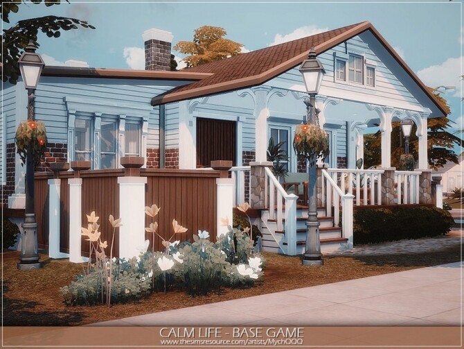 Sims 4 Calm Life house by MychQQQ at TSR