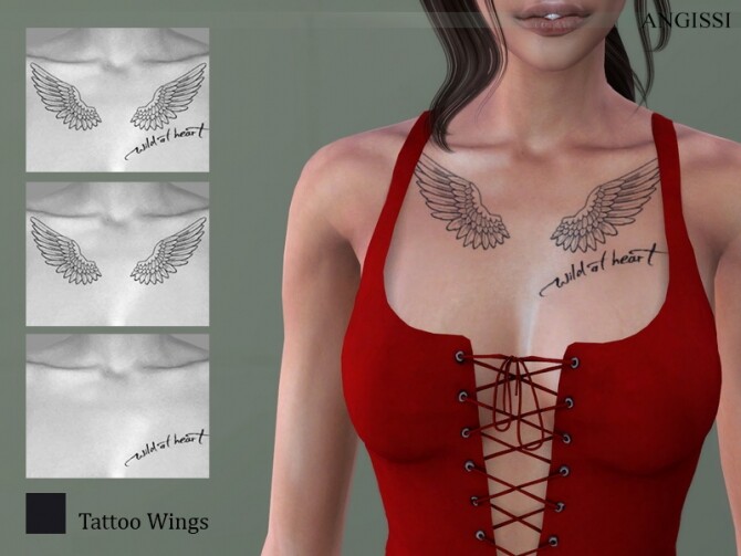 Sims 4 Tattoo Wings by ANGISSI at TSR