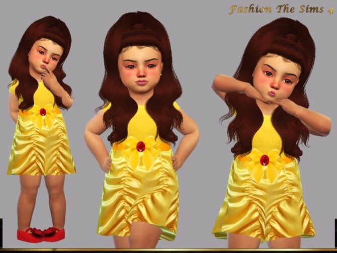 Sims 4 Dress Bella baby by LYLLYAN at TSR