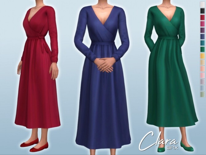 Sims 4 Clara Dress by Sifix at TSR