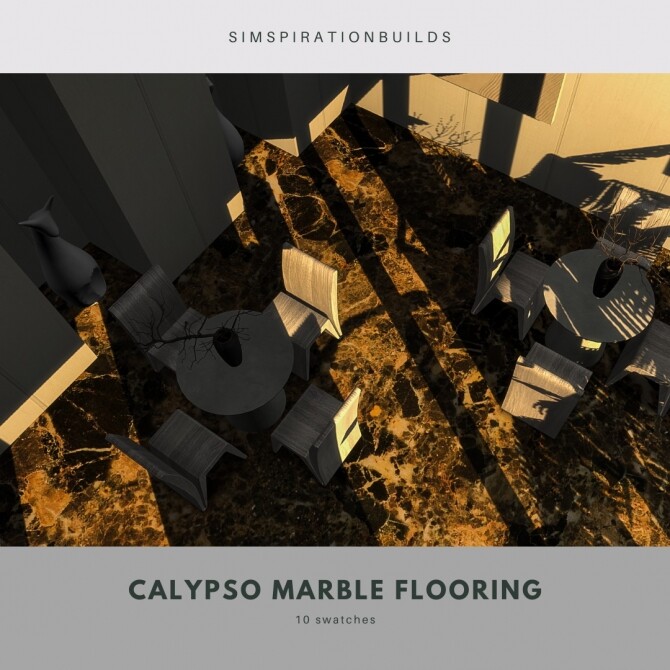Sims 4 Calypso marble flooring at Simspiration Builds